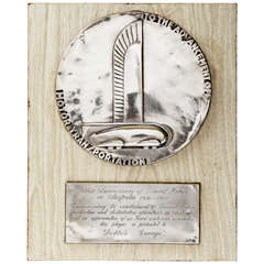 Art Deco Norman Bel Geddes for General Motors Machine Age Dealer Plaque 2