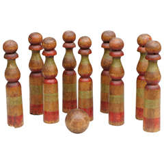 Antique English Skittles Game