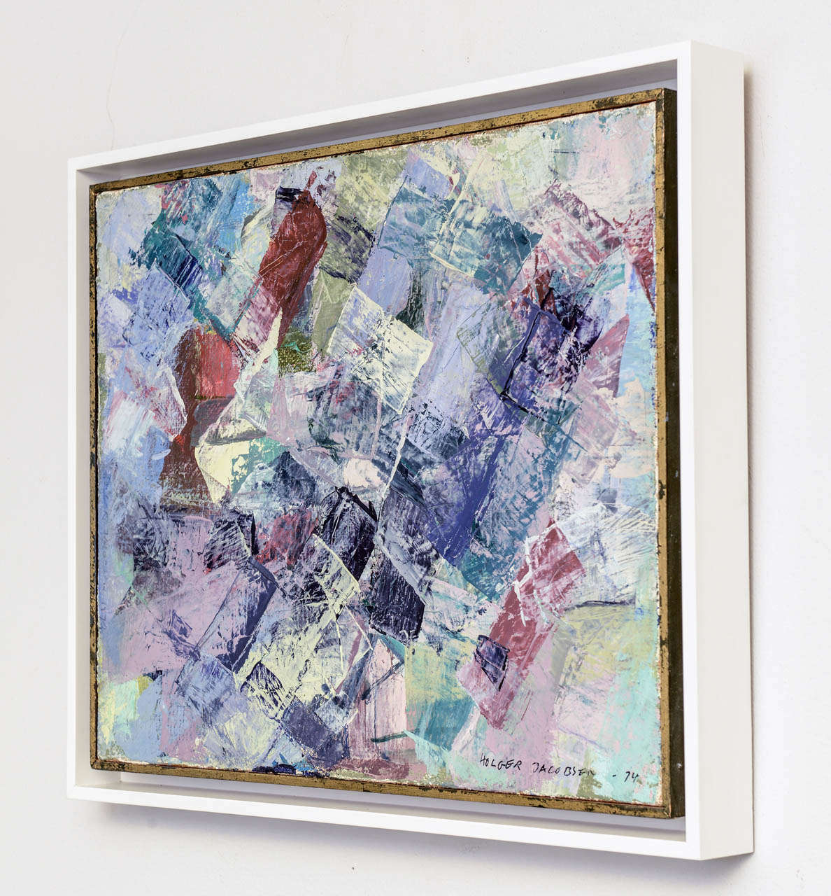 Danish Abstract Composition Signed Holger Jacobsen 74