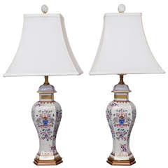 19th Century Pair of Antique French Samson Lamps