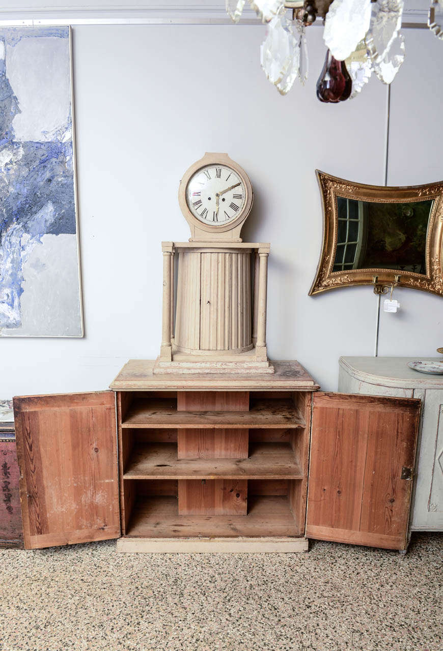18th Century Antique Swedish Gustavian Period Clock Cabinet 4