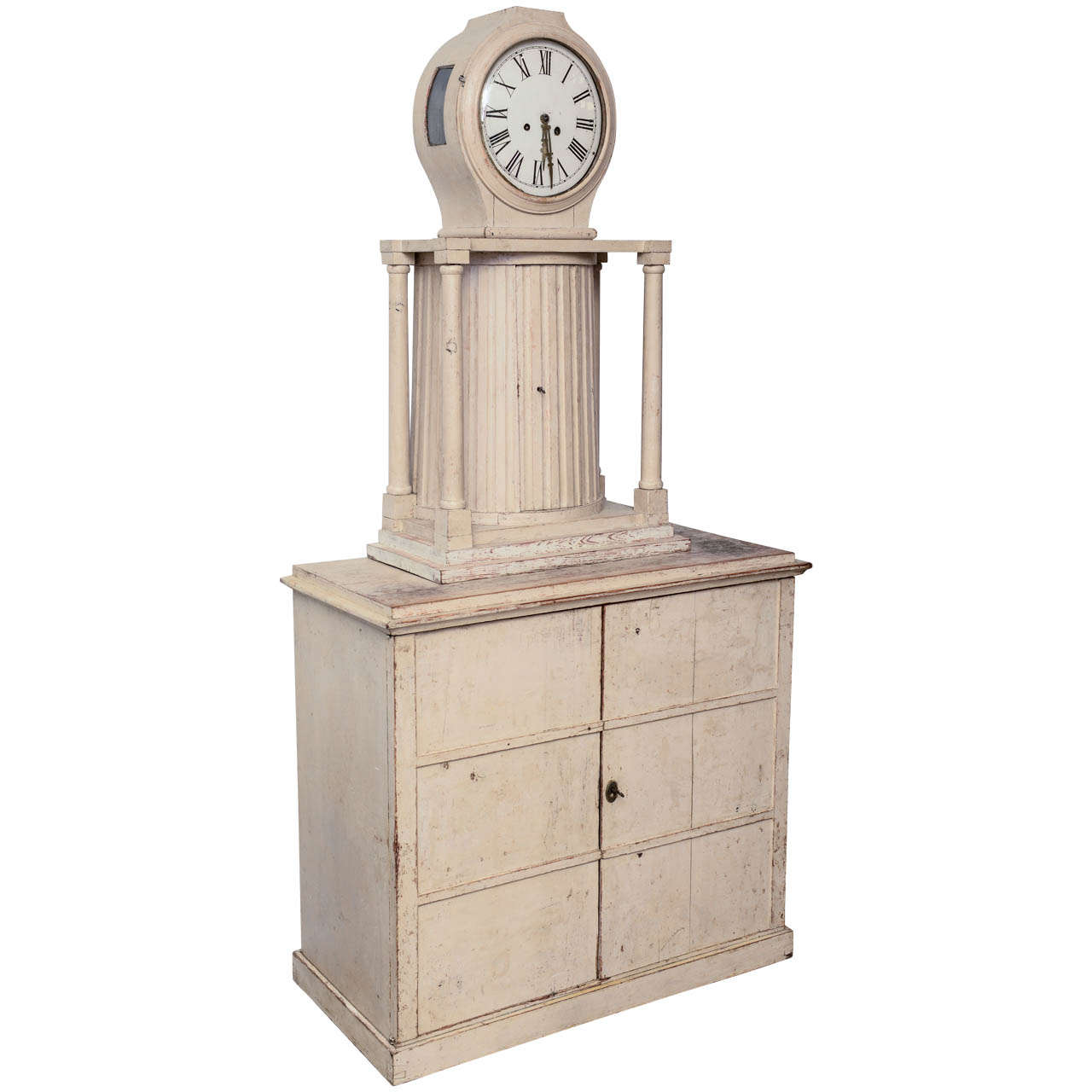 18th Century Antique Swedish Gustavian Period Clock Cabinet