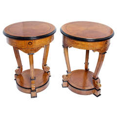 pair of 19th c Continental side tables
