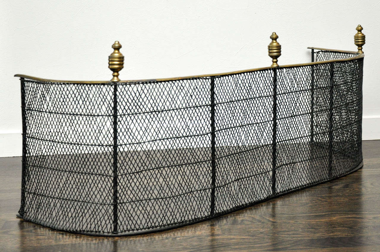 English Brass and Iron Fire Fender