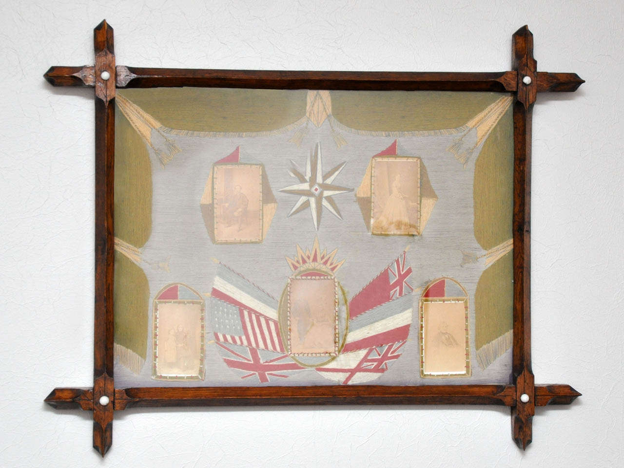 Early American Needle Point, Framed