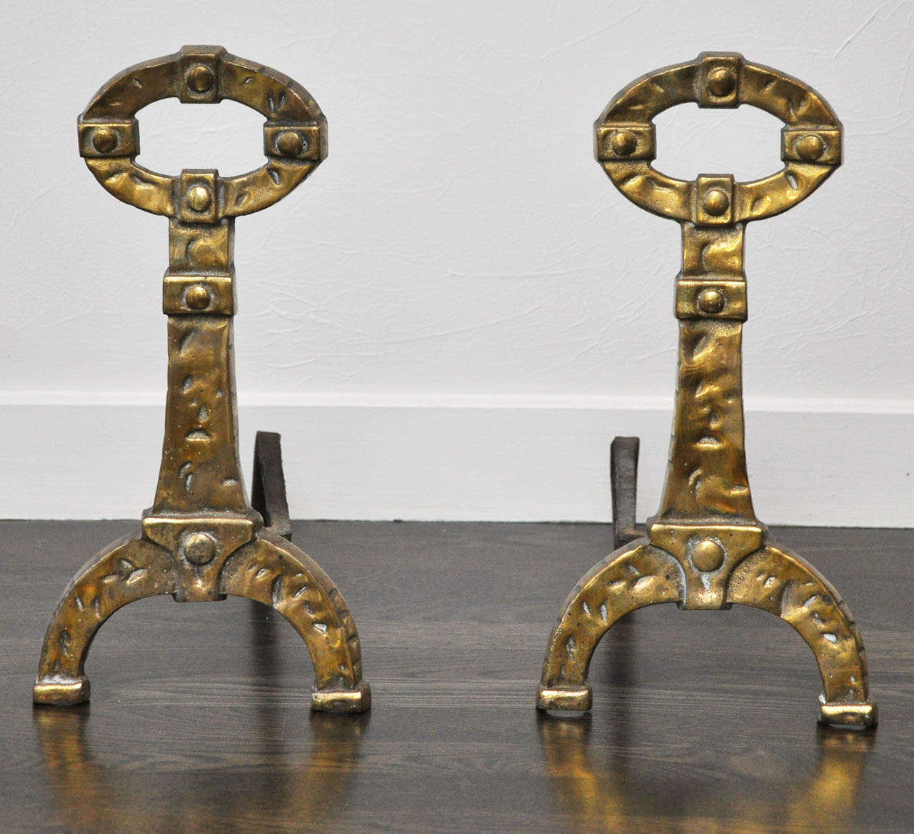 Pair of Brass Andirons