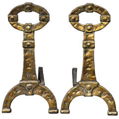 Pair of Brass Andirons