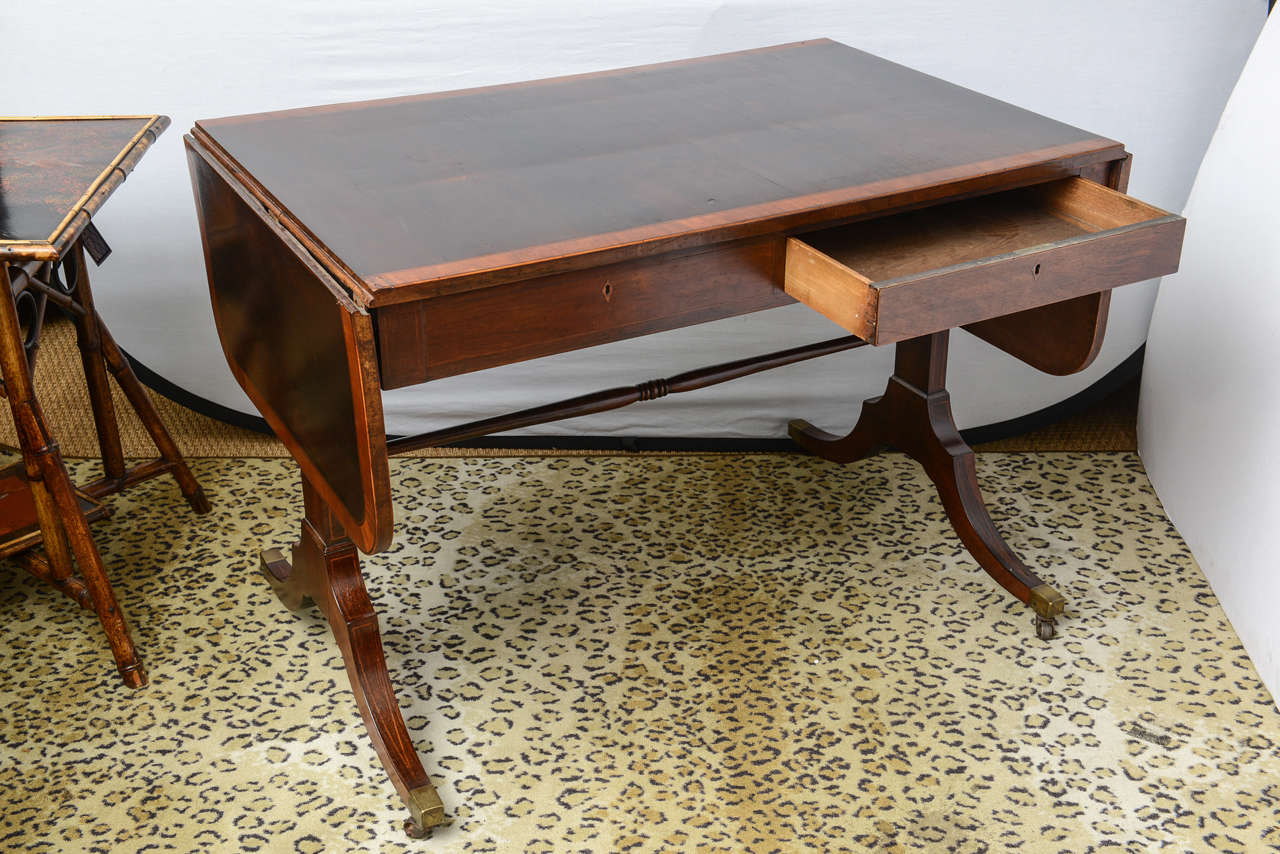 19th Century, English Rosewood Partner Sofa Table In Excellent Condition In West Palm Beach, FL