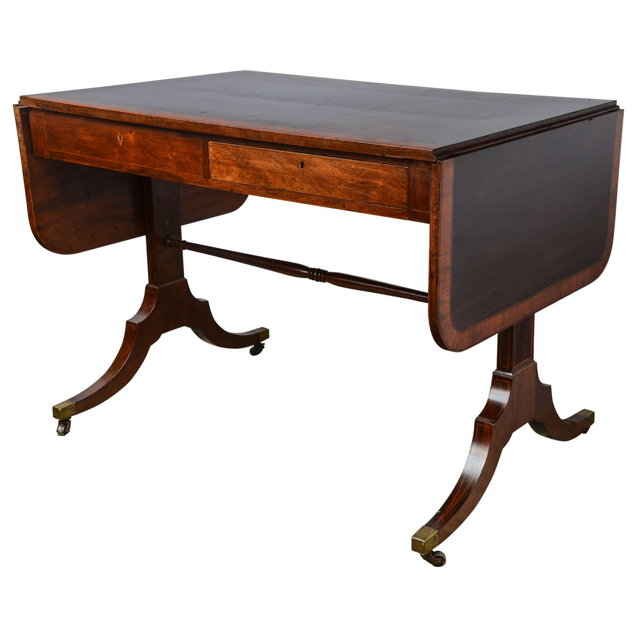 19th Century, English Rosewood Partner Sofa Table