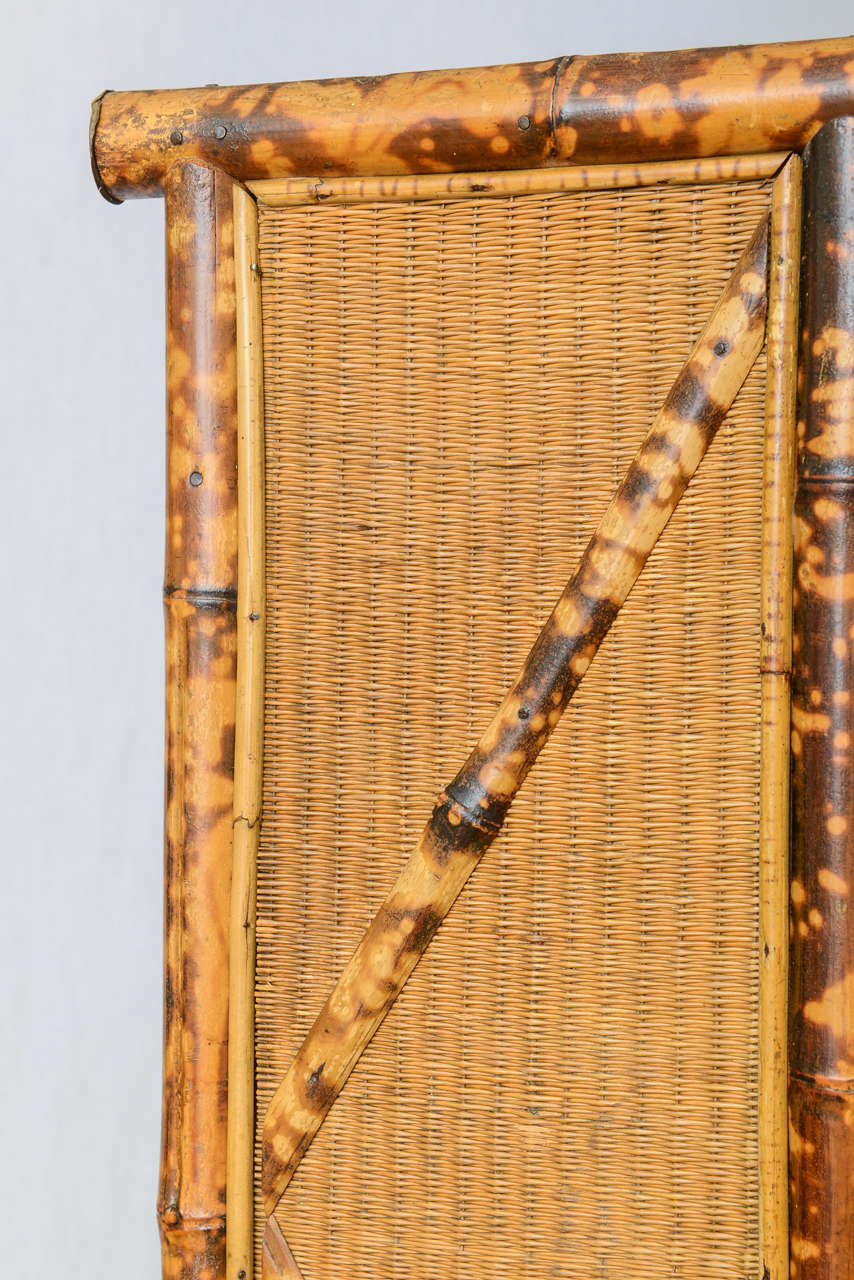 19th Century English Bamboo and Rattan Armoire 2