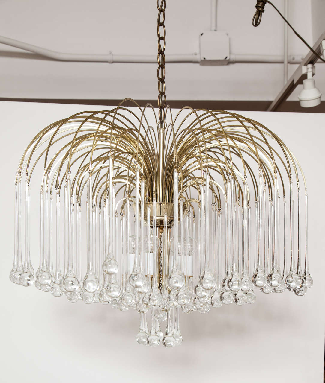 Italian Crystal Tear Drop Chandelier at 1stDibs