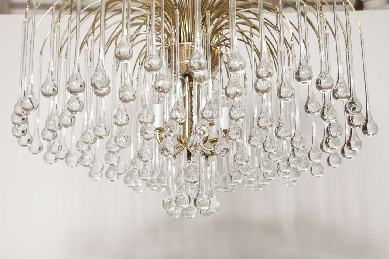 Italian Crystal Tear Drop Chandelier at 1stDibs