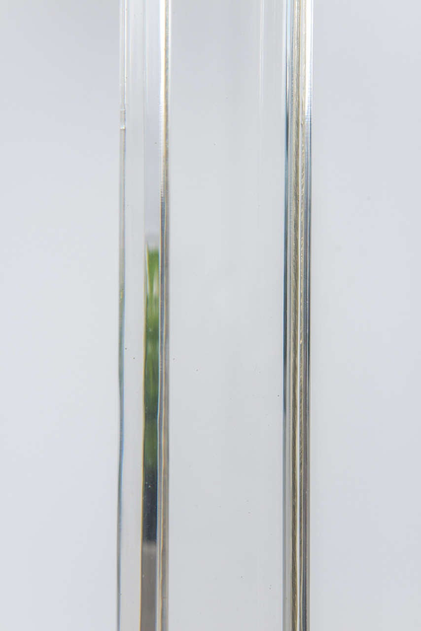 Pair of Lucite and Brass Reading Lamps 4