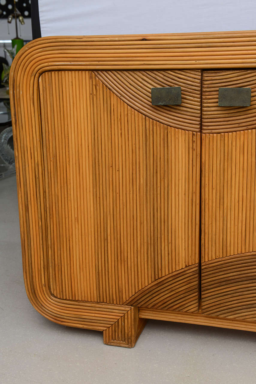 20th Century Reed Credenza in the Style of Gabriella Crespi