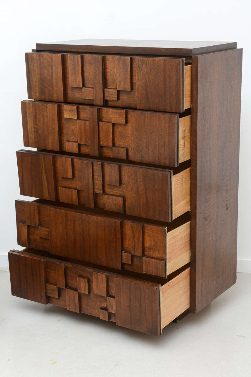 Vintage Cubist Chest by Lane In Good Condition In West Palm Beach, FL