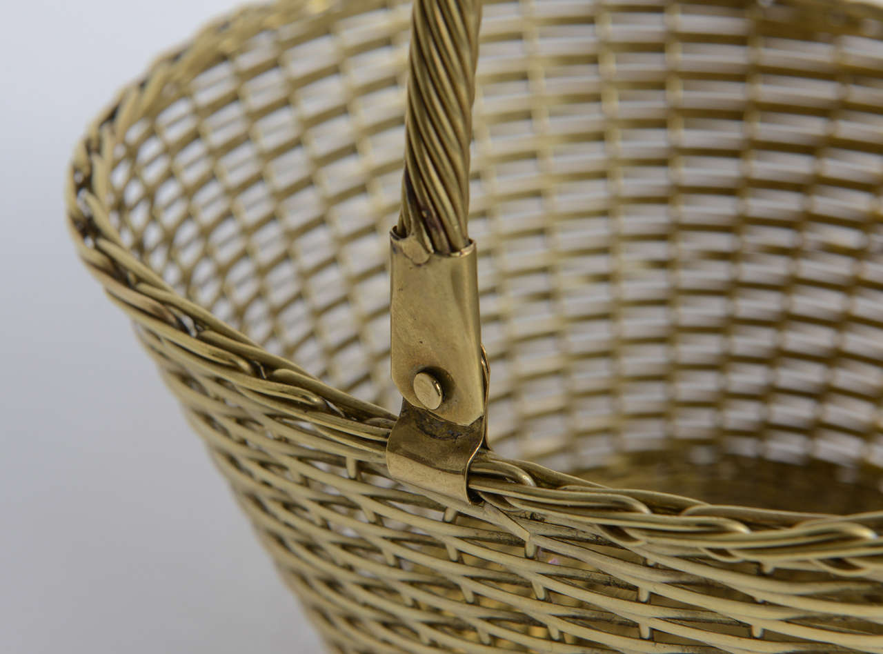 Woven Brass Basket 2