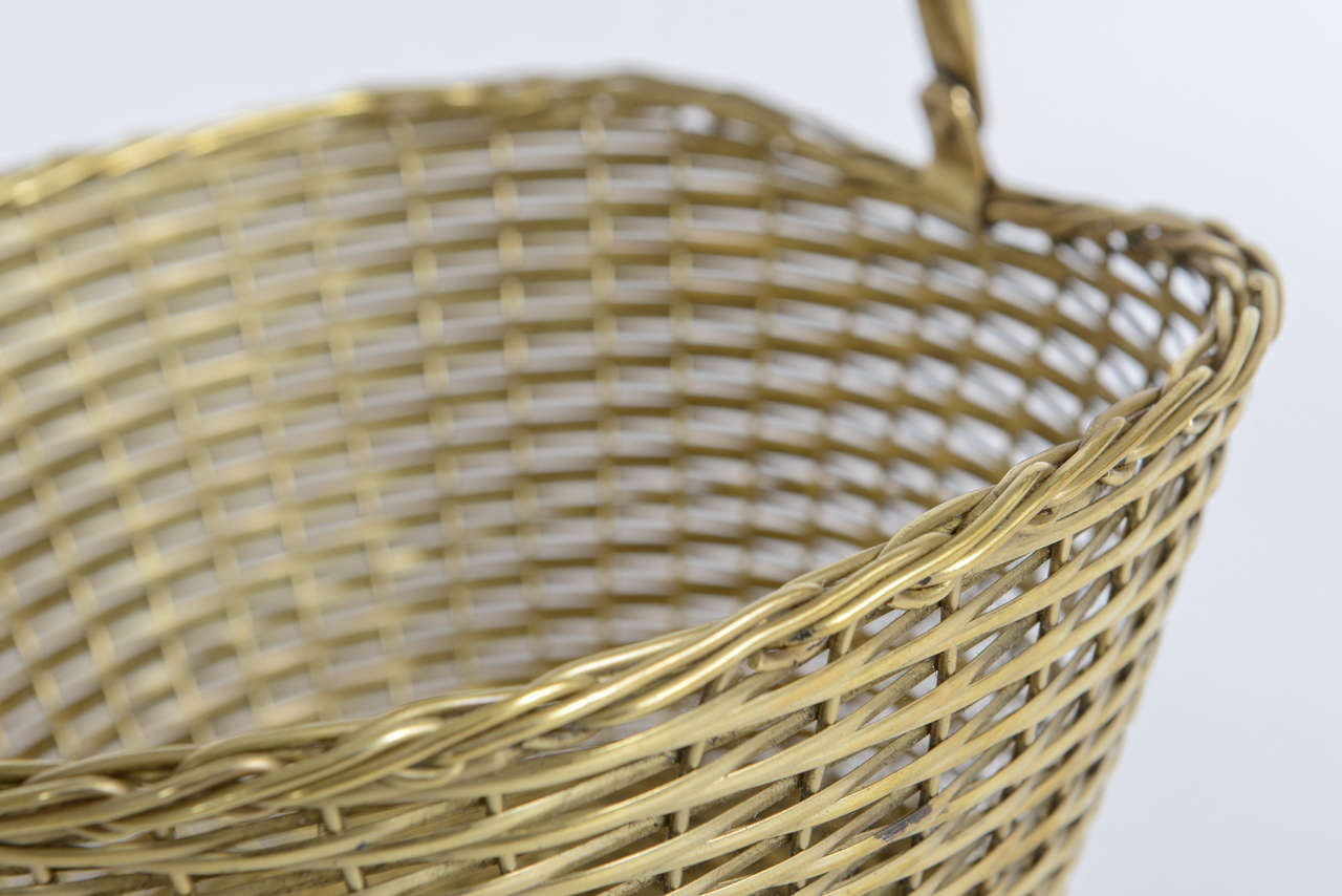 Woven Brass Basket 3