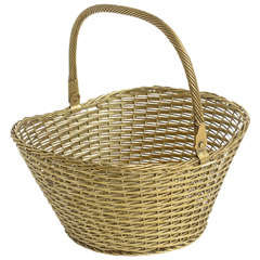 Woven Brass Basket