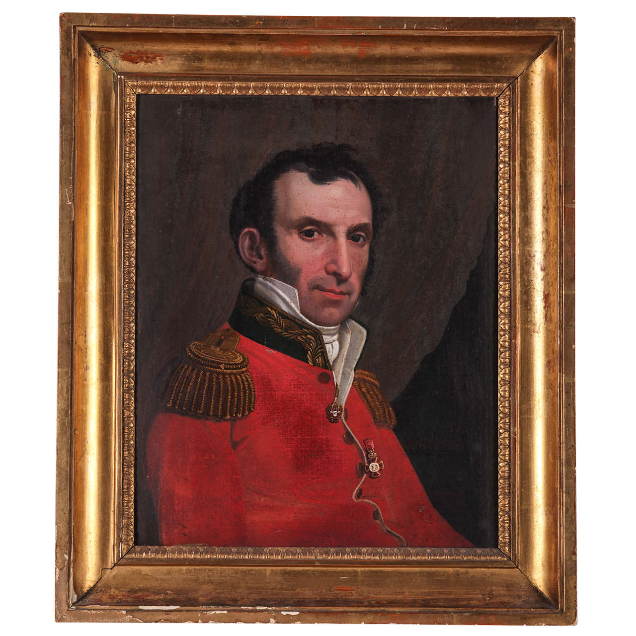 British painter, Portrait of British soldier, oil on canvas, early 19th Century
