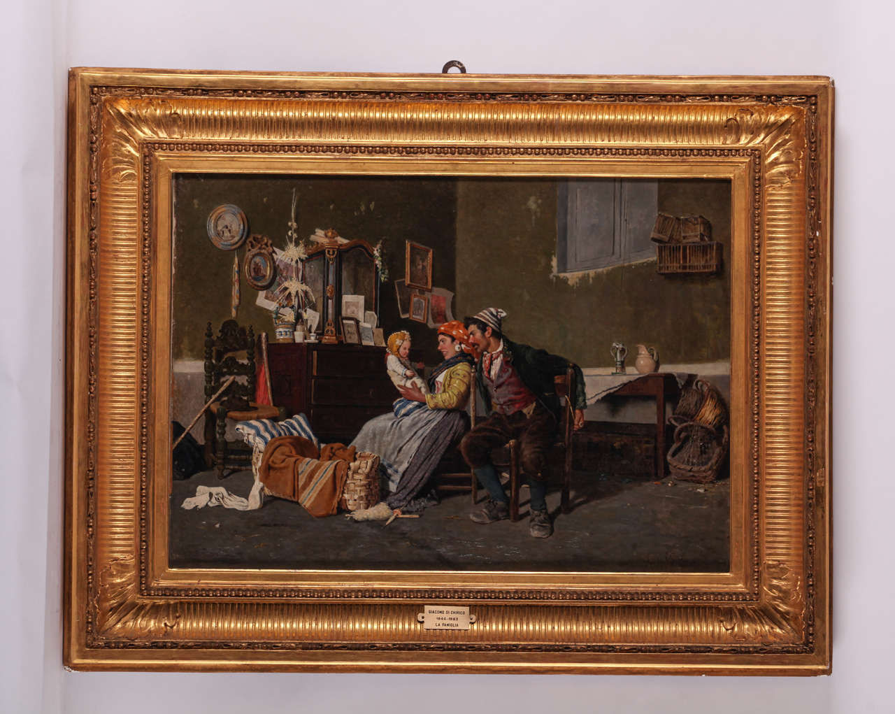 Giacomo Di Chirico, 'The family', oil on canvas, ca. 1870