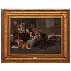 Giacomo Di Chirico, 'The family', oil on canvas, ca. 1870