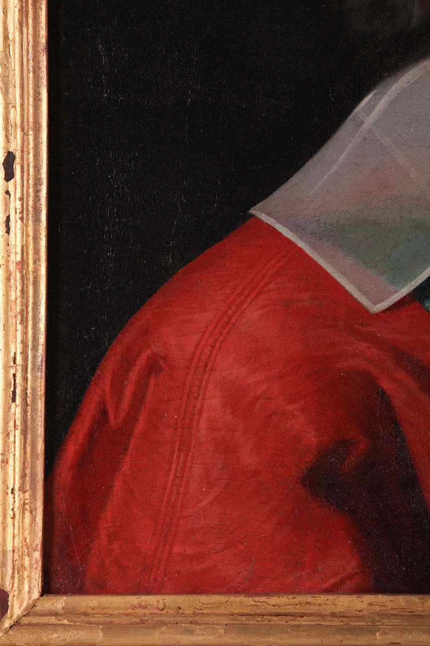 Français Peintre français, Portrait du Cardinal Richelieu, huile sur panneau, vers 1630