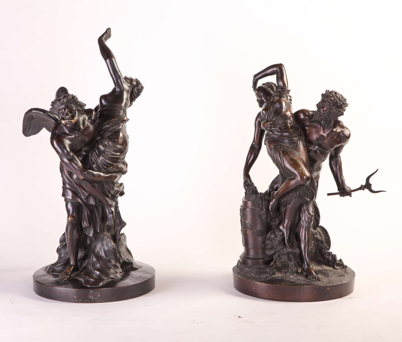 19th Century French Bronze raptus casts after Louis-Simon Boizot