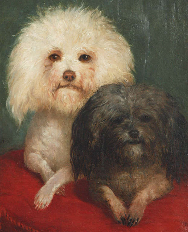 Portrait of Rabbit and Louloute, oil on canvas