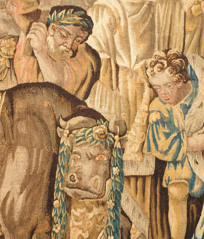 17th century Flemish tapestry "Le Boeuf Gras"