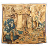 17th century Flemish tapestry "Le Boeuf Gras"