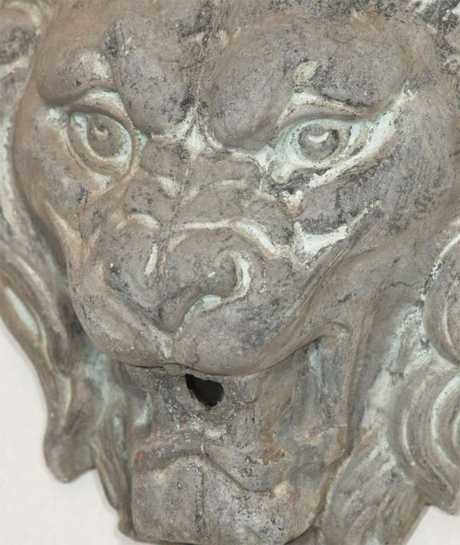 Architectural model of a lion's head possibly from a fountain.