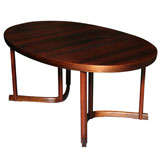 Danish Modern Rosewood Oval Dining Table