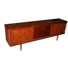 Long Teak Sideboard by H.W. Klein