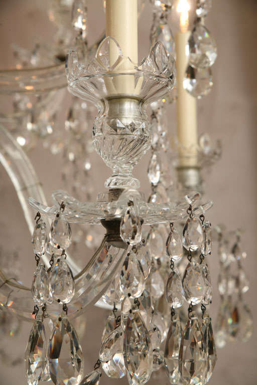 An English George II Style Two Tiered 12 Light Chandelier 2