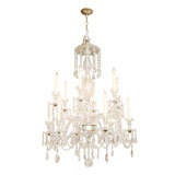 An English George II Style Two Tiered 12 Light Chandelier