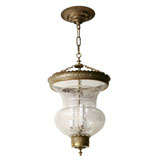 A French Charles X Period Glass Bell Shaped Lantern