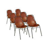 Set of 6 Les Arcs Chairs by Charlotte Perriand