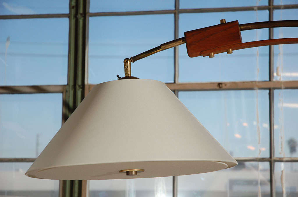 floor lamp with curved arm