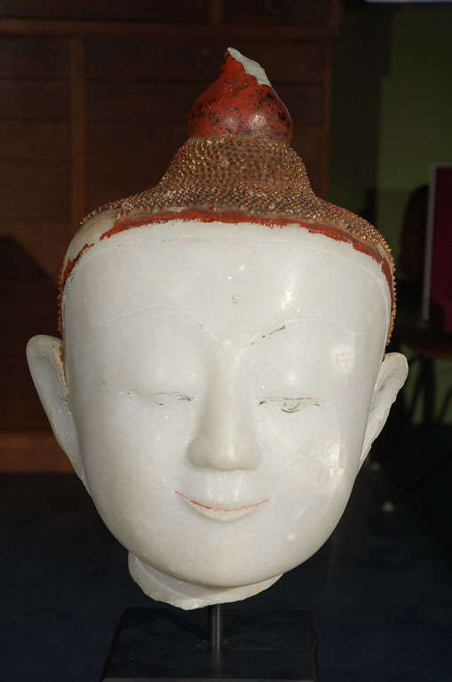 Burmese Head of a Buddha In Fair Condition In Los Angeles, CA