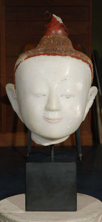 Alabaster Burmese head of Buddha, c. 1800