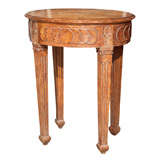 Vintage Don   Ruseau  Oval  Walnut  Small  Table