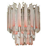 PINK  PRISM   3  TIER  CHANDELIER