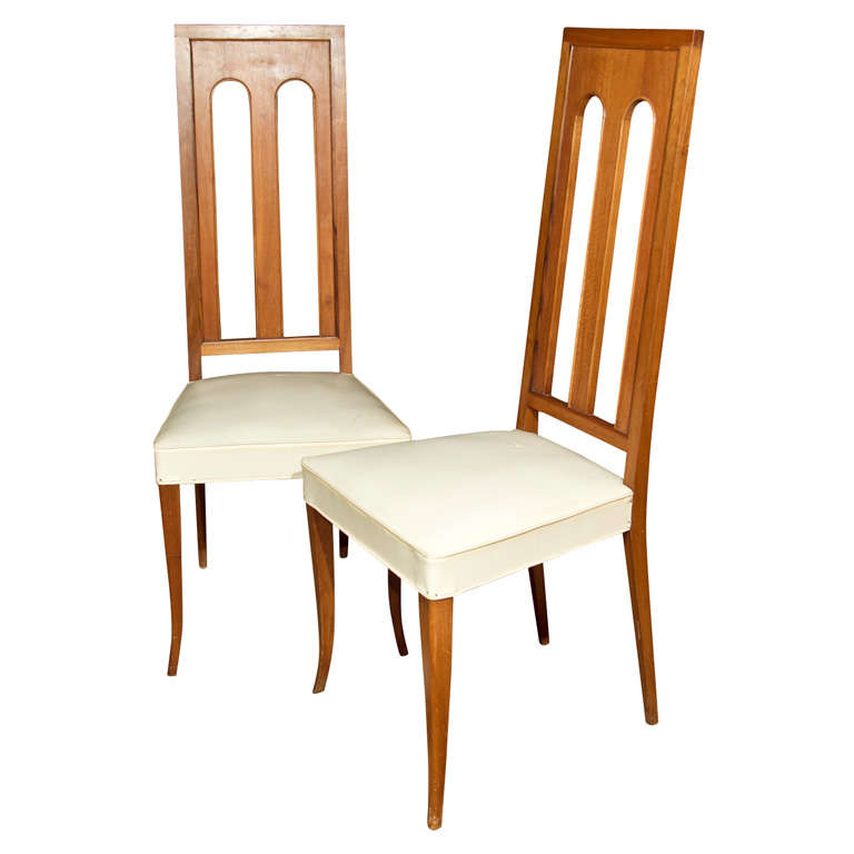 Set of Eight Italian Post-Modern Dining Chairs For Sale