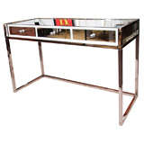 Mid Century Chrome and Mirrored Console or Vanity