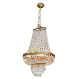 French Crystal "Tent and Basket" Chandelier