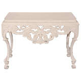 Carved and Painted Rococo Style Console Table