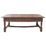 Antique Carved and Stained Oak Refectory Table