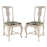 Pair of "Draper" Queen Anne Style Side Chairs