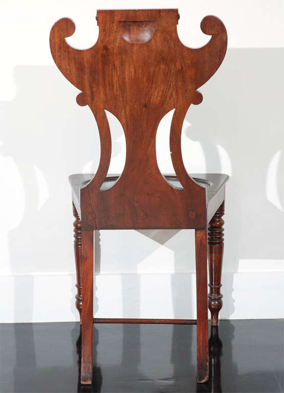 Late Regency Mahogany Hall Chair 2