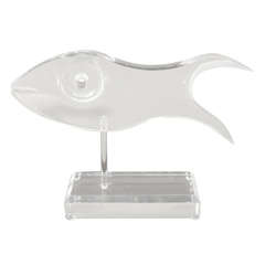 Carved Lucite Fish Sculpture